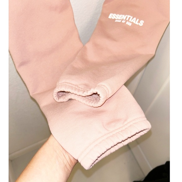 FEAR OF GOD x Essentials 🌫️RARE🌫️ Fleece Jogger drawstring Pant in BLUSH SZ: S - Picture 12 of 16
